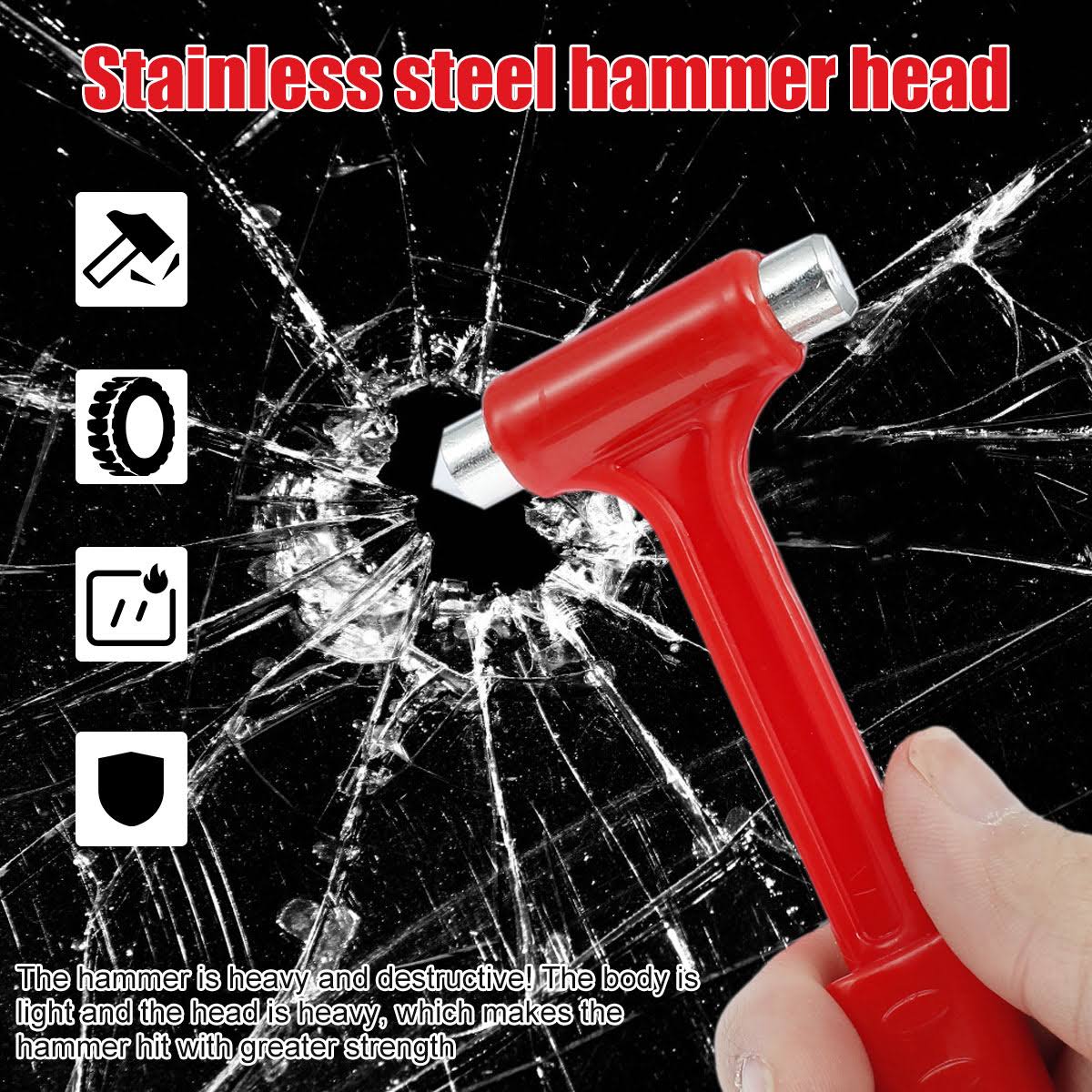 AutoTool Emergency Car Safety Hammer