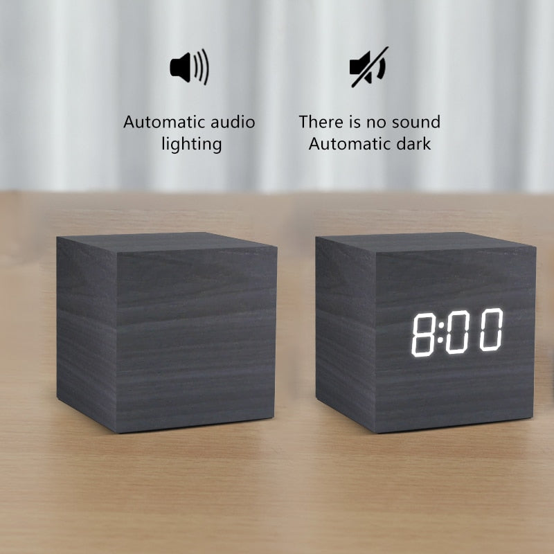 TimeFlies Digital Wooden Alarm Clock